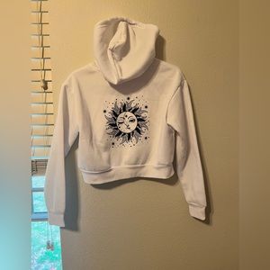 Brand new White sun cropped hoodie